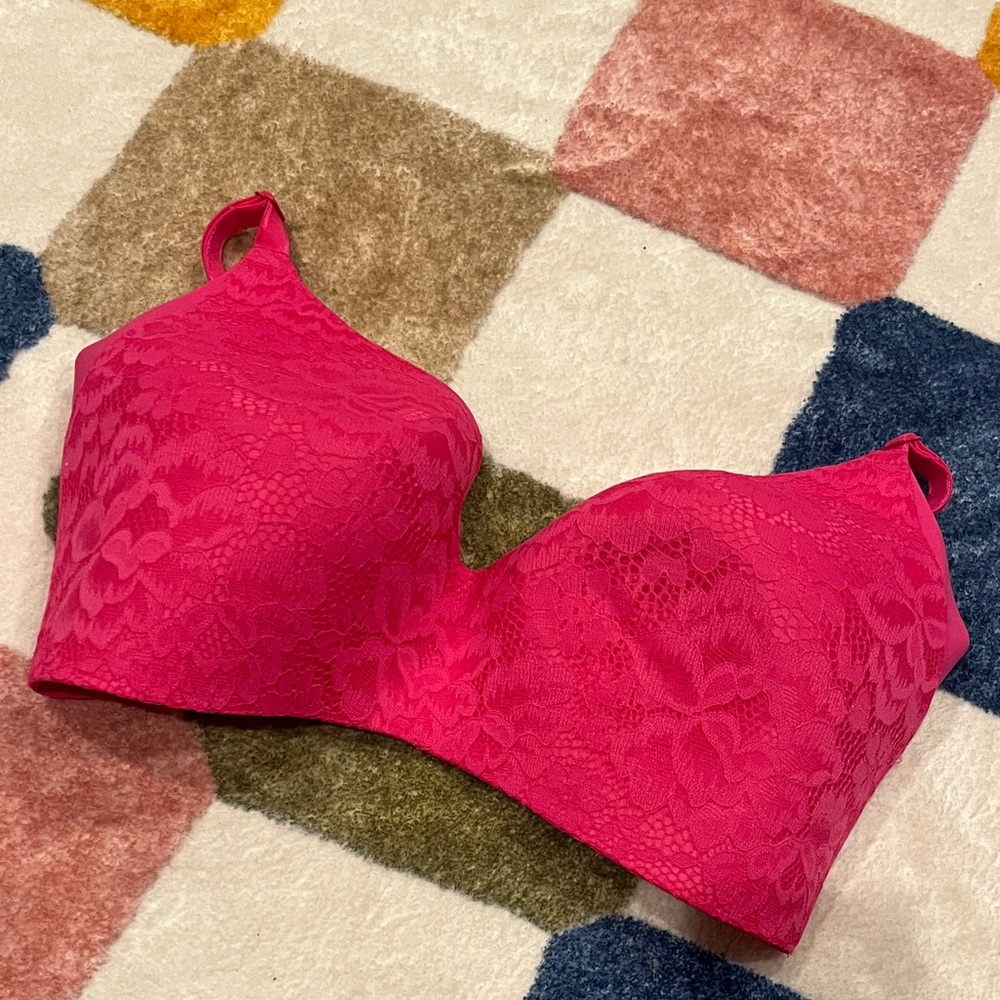Knix Vibrant Pink Lace Bralette 6+